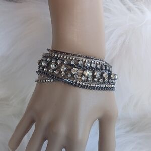Paparazzi Dazzling Silver Rhinestone Bracelet